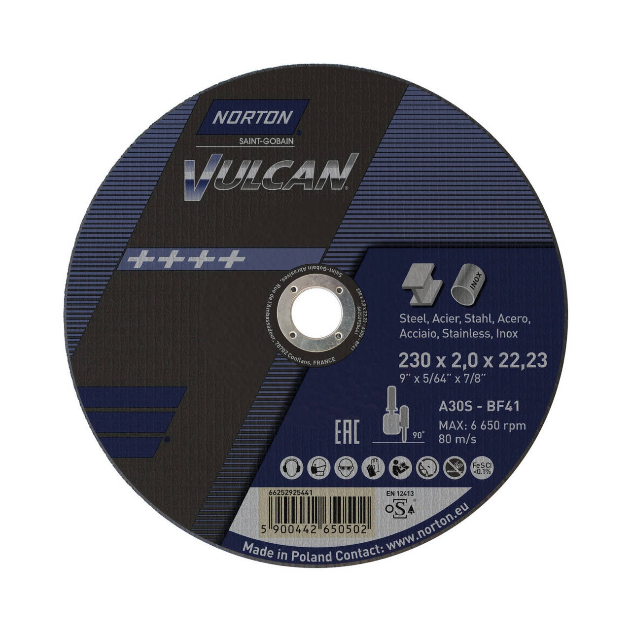 

Круг отрезной NORTON VULKAN 230х2,0х22,23