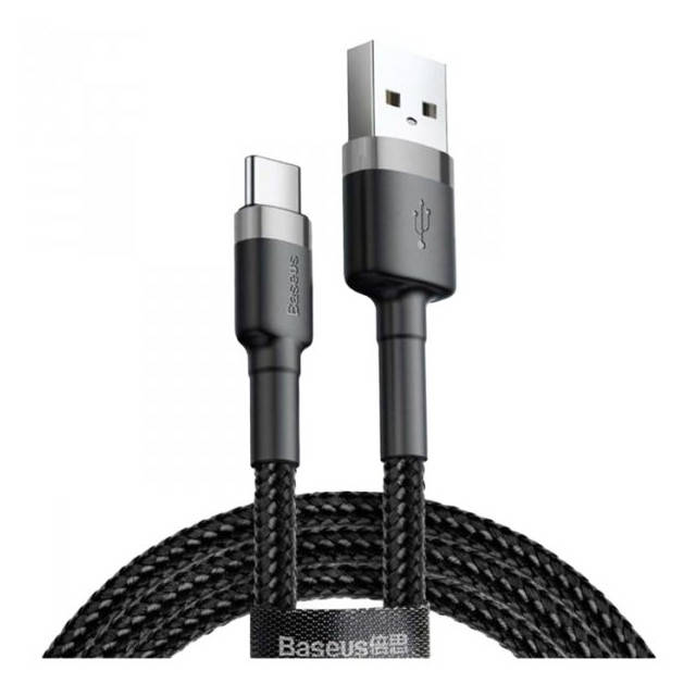 

USB Cable Baseus Cafule Type-C (CATKLF-BG1) Black 3A 1m, Черный