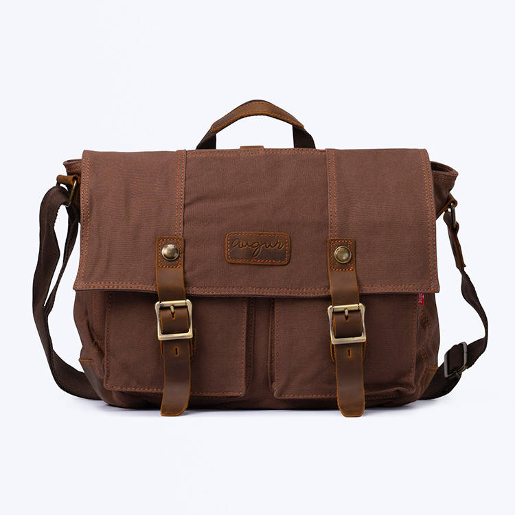 

Сумка портфель мужская тканевая, Коричневый