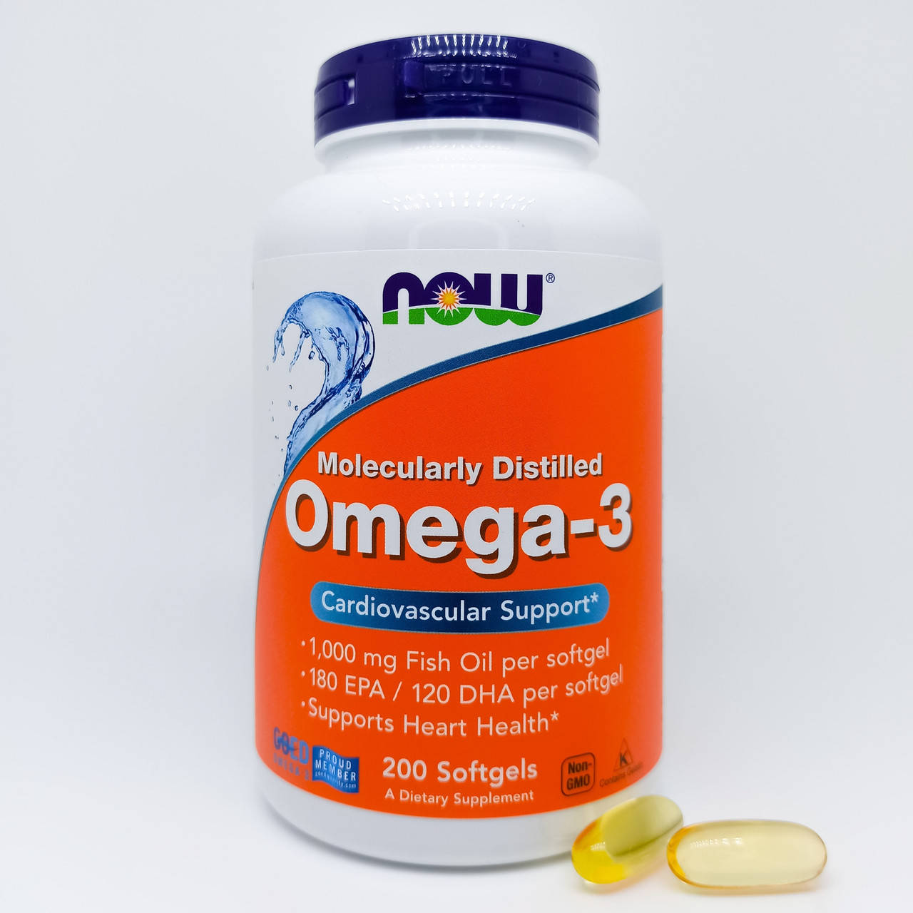 

Омега-3 США !! NOW Foods Omega-3 1000 мг 200 кап.
