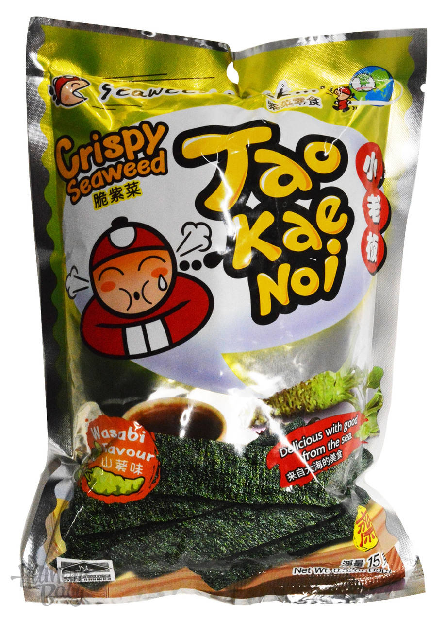 

Хрустящие нори со вкусом васаби, 15 г, ТМ Taokaenoi, Таиланд