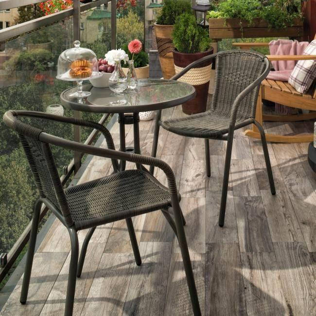 

Садовая мебель Bari серо-коричневый, стол + 2 стула