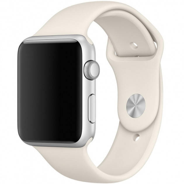 

Силиконовый ремешок для Apple Watch 38mm/40mm/41mm Antique white бежевый