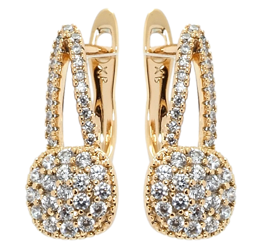 

Серьги Xuping Позолота 18K английский замок "Инкрустация цирконием"