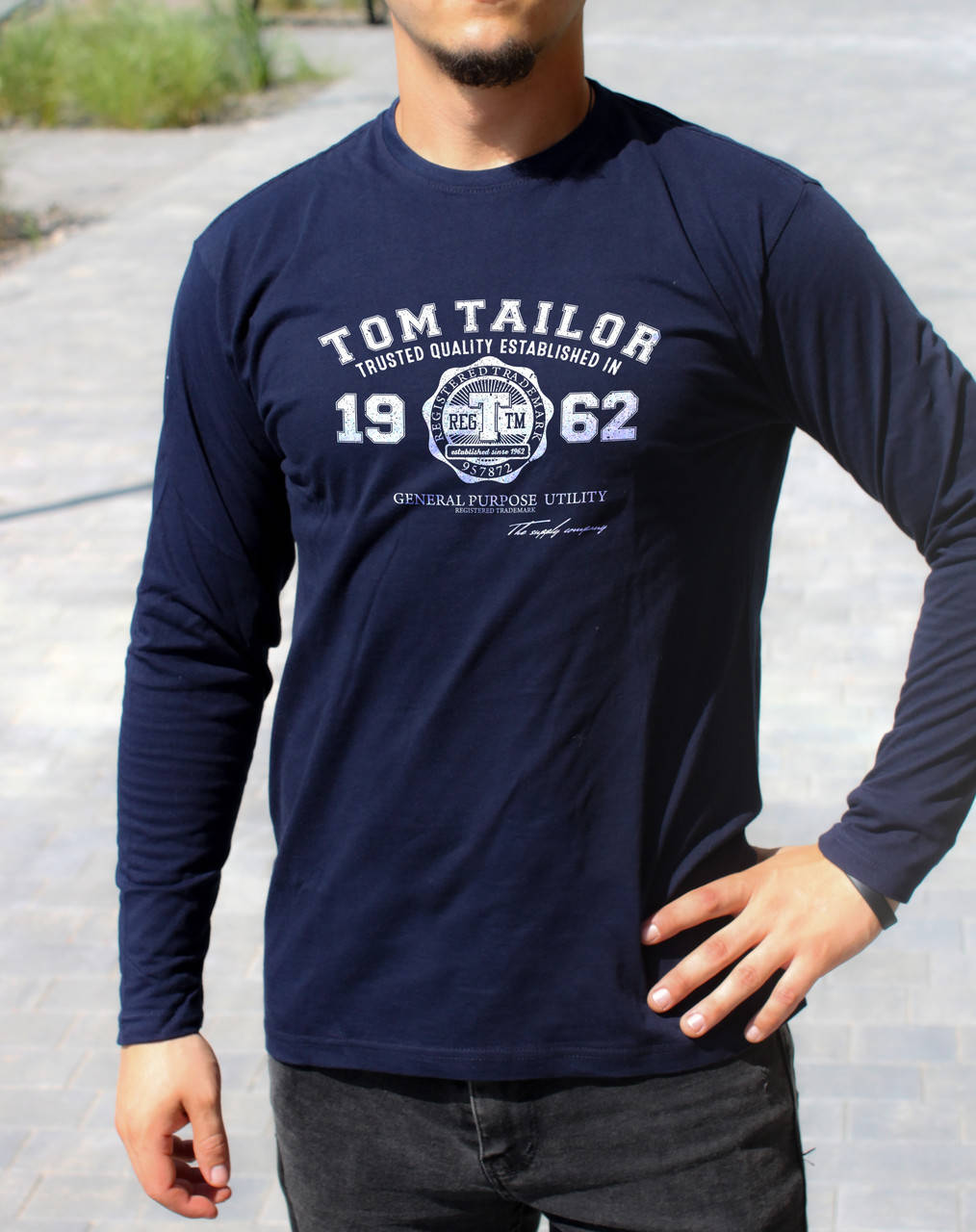 

Футболка с длинным рукавом мужская с принтом TOM TAILOR