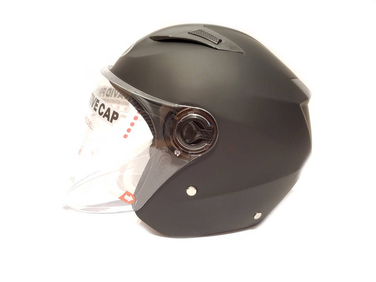 

Шлем открытый черный матовый David