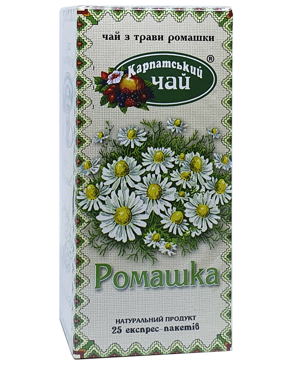 

Чай травяний в пакетиках Ромашка Карпатський чай 20 шт х 2 г (970)