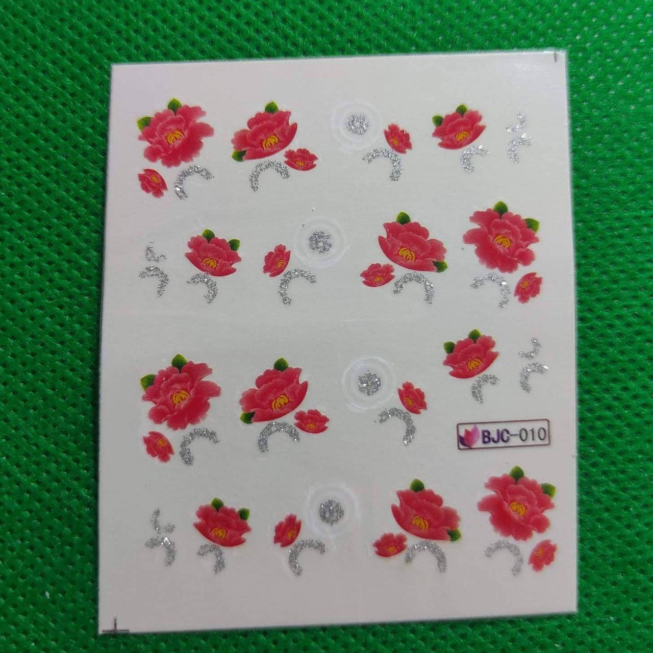 

Слайдеры для ногтей с блестящими элементами 010, Разные цвета