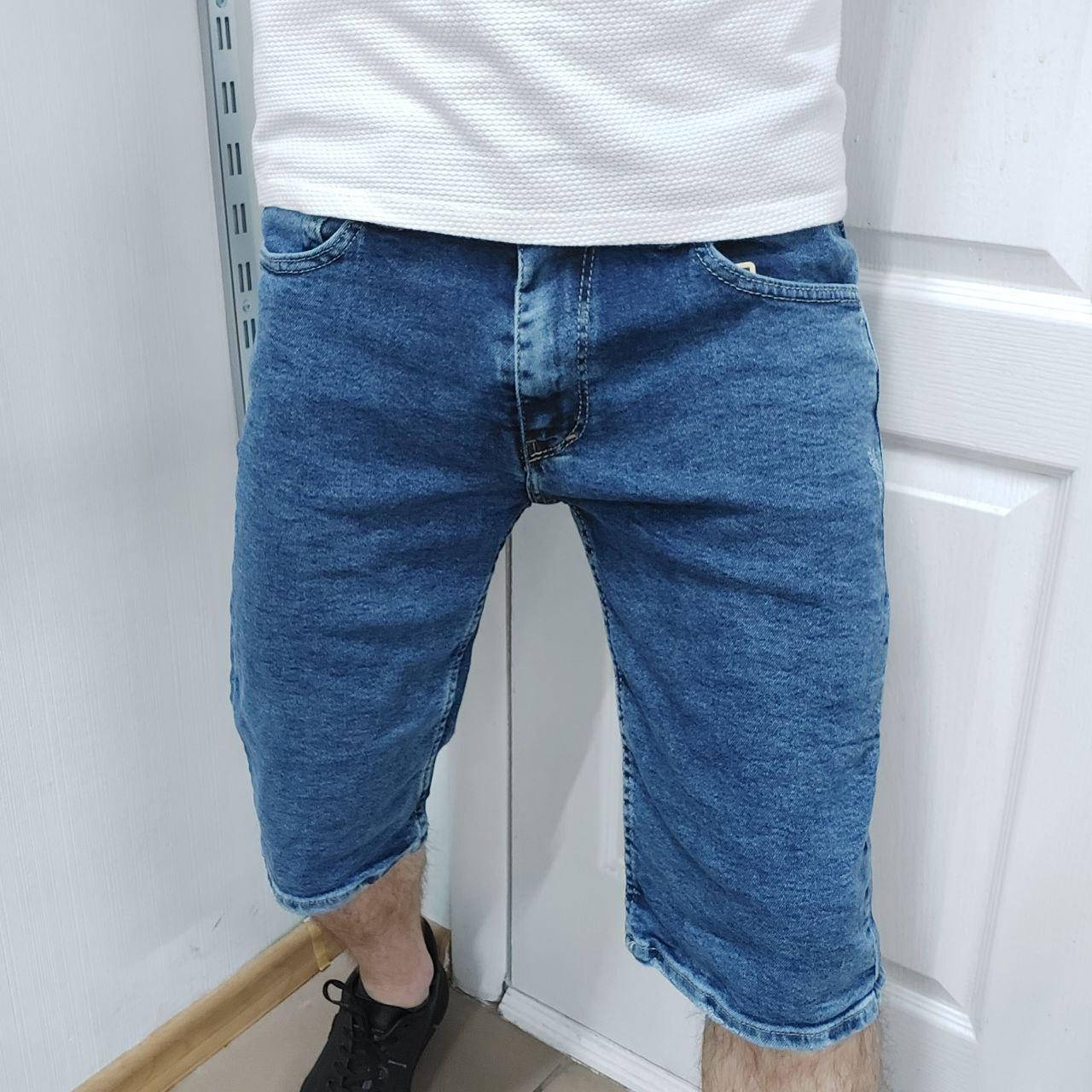 

Шорты джинсовые синие (32-40) 38, Синий