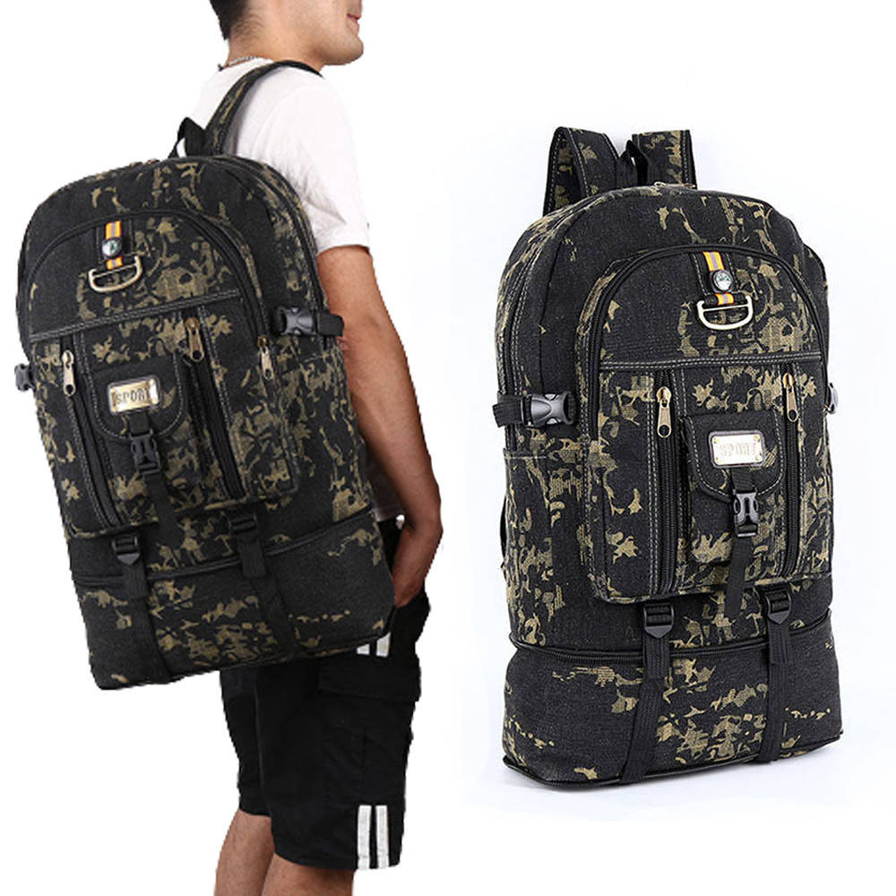 

Рюкзак многофункциональный 65 л водонепроницаемый камуфляж FM 0156 / Туристический рюкзак черный