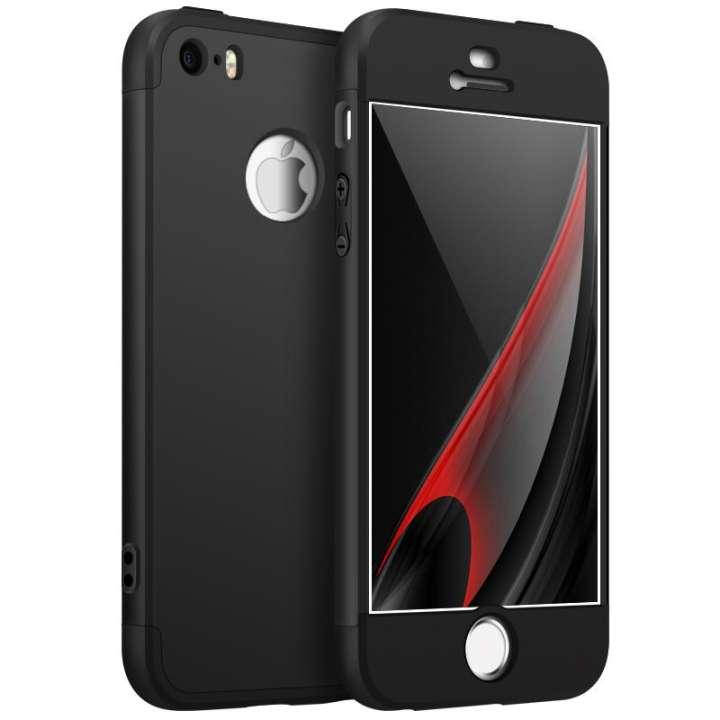 

Чехол GKK 360 для Iphone 5 / 5s / SE Бампер оригинальный black с вырезом