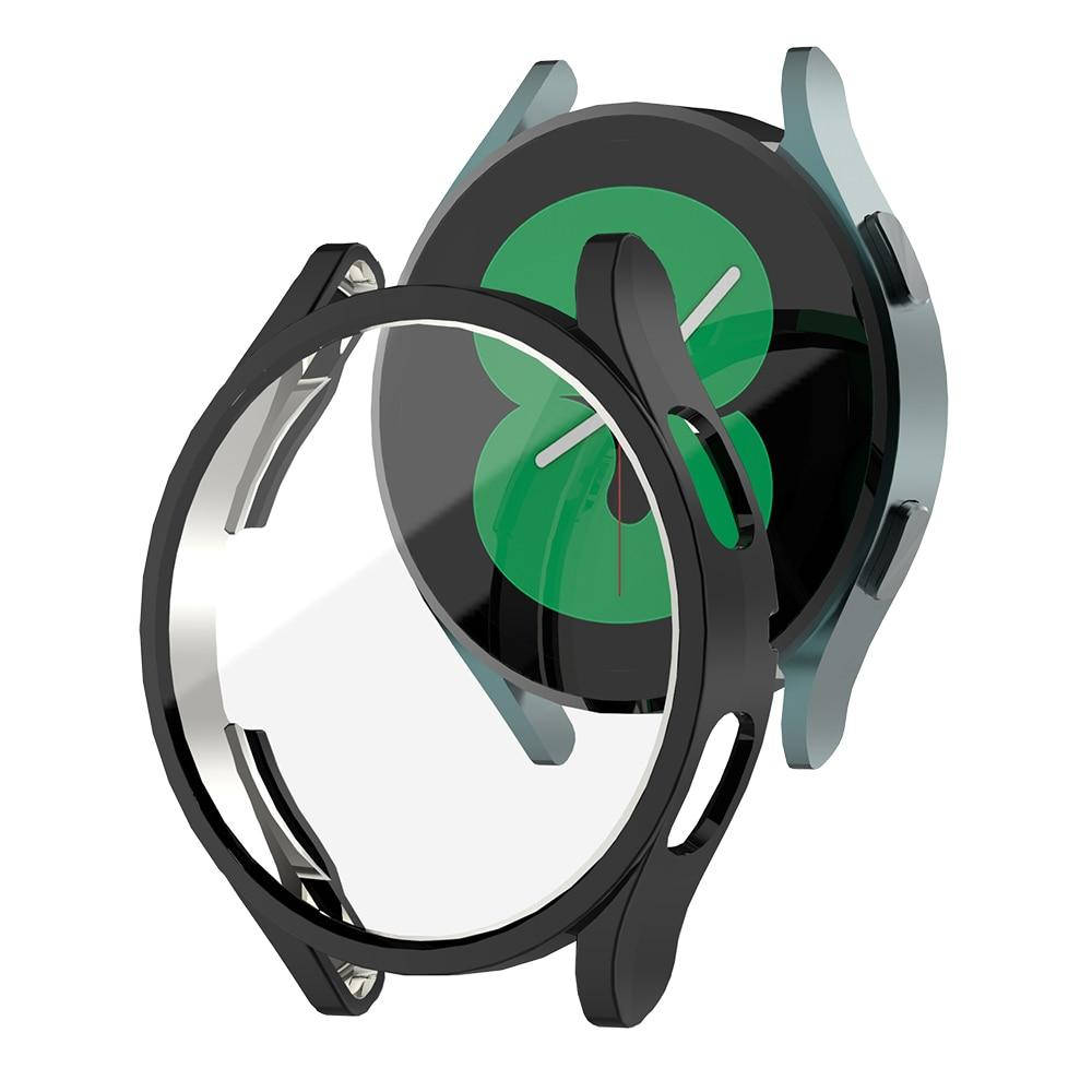 

Защитный силиконовый чехол для Samsung Galaxy Watch 4 44 mm черный с защитой экрана
