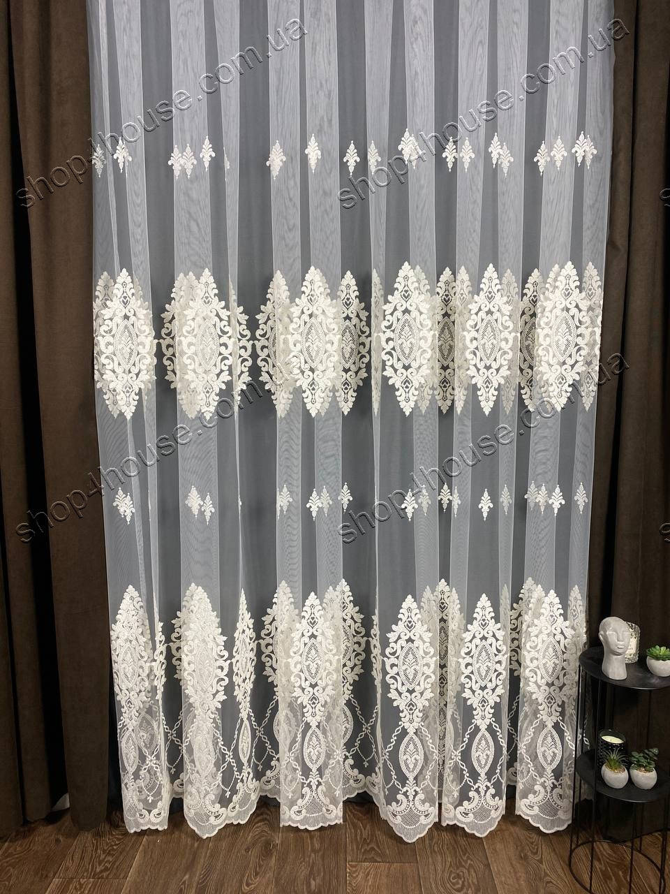 

Сказочная тюль на основе турецкого фатина хорошего качества Цвет: молочный