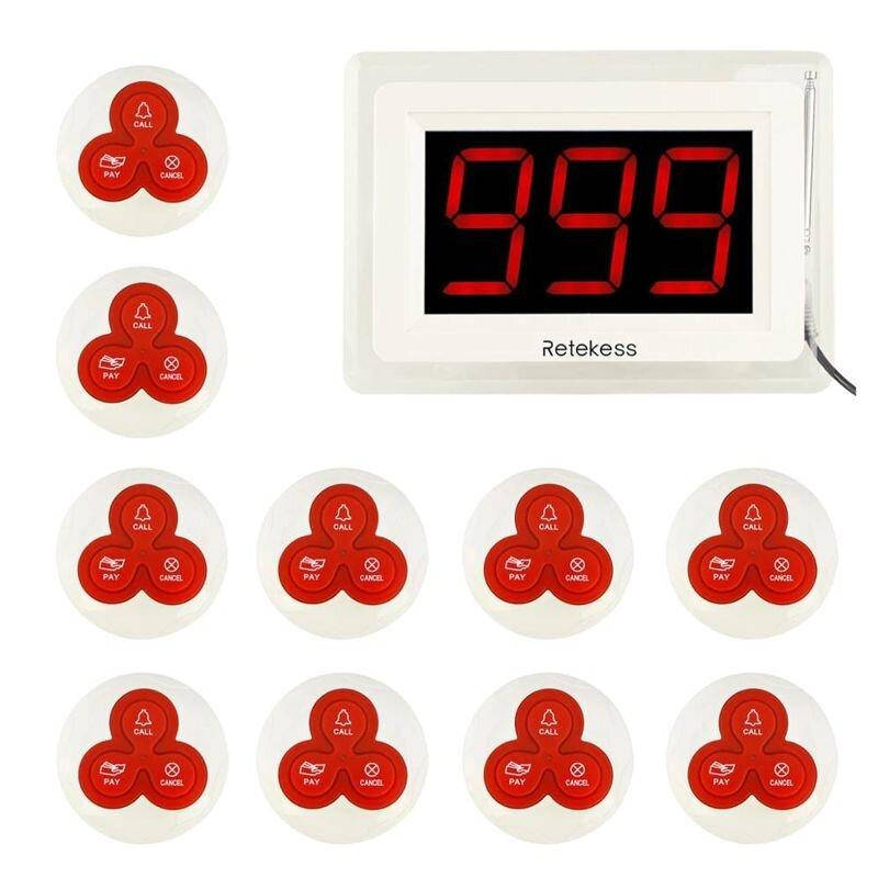 

Система вызова официанта беспроводная с LCD дисплеем - оповещателем Retekess T114 + 10 кнопок - UkMarket