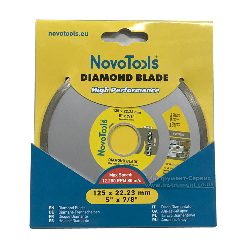 

Круг алмазный NovoTools Basic 125х5,0х22.23 Плитка