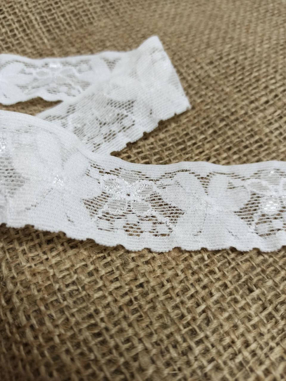 

Кружево эластичное 3.5 см белое