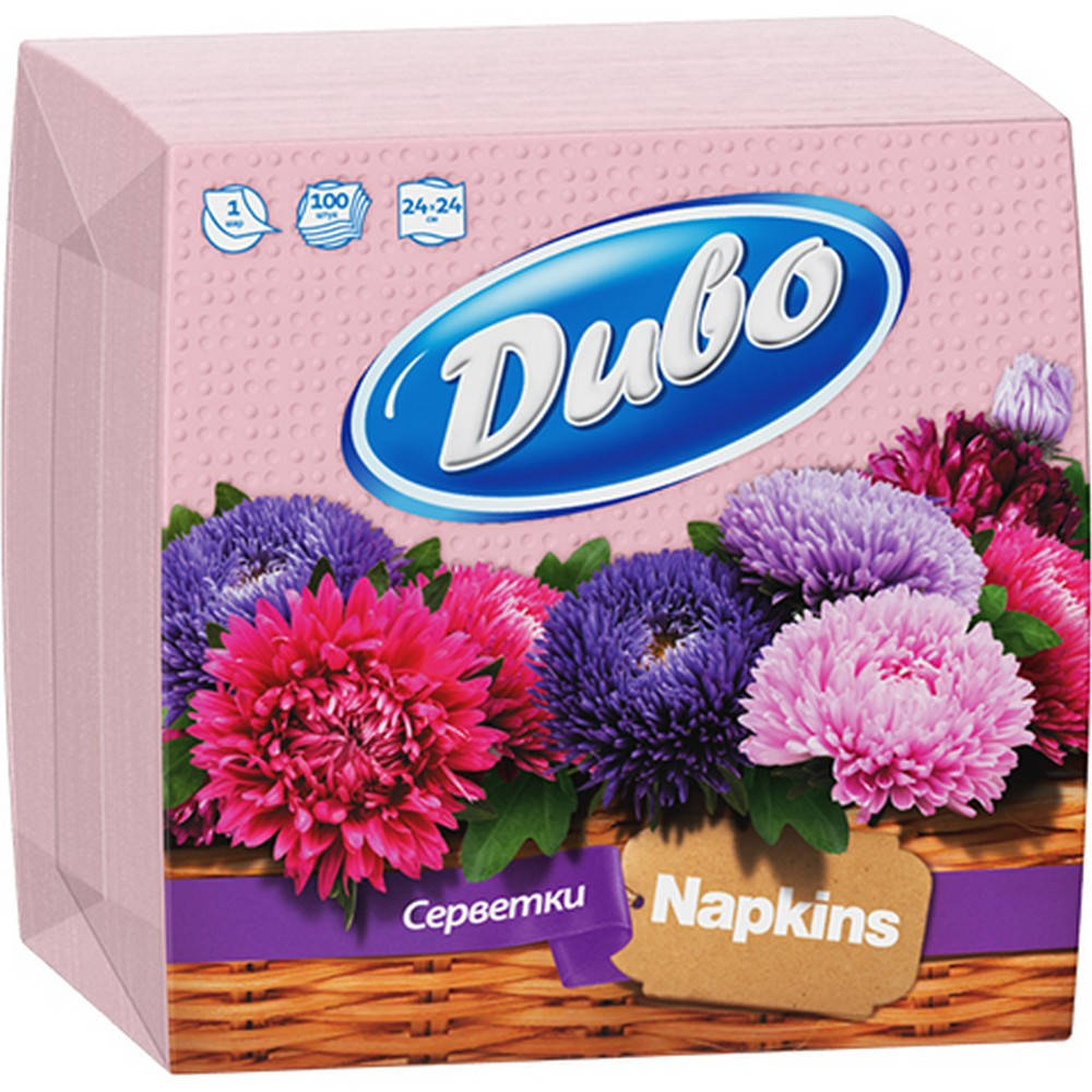 

Салфетка Диво 24 х 25 см 50 шт однослойная белая желтая розовая арт. 2565