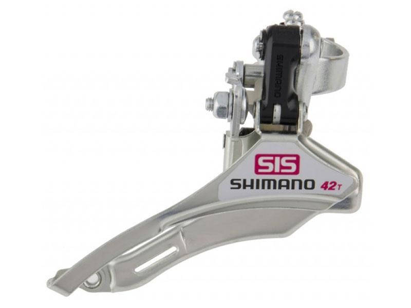 

Передній перемикач велосипеда SHIMANO FD-ТY 10 ниж тяг, кріпл. 28,6мм,шатун 42Т