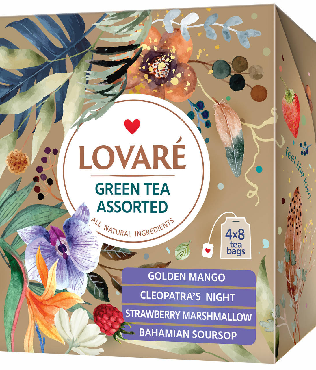 

Набор зеленого чая Lovare Green Tea Assorted в пакетиках 32 шт.