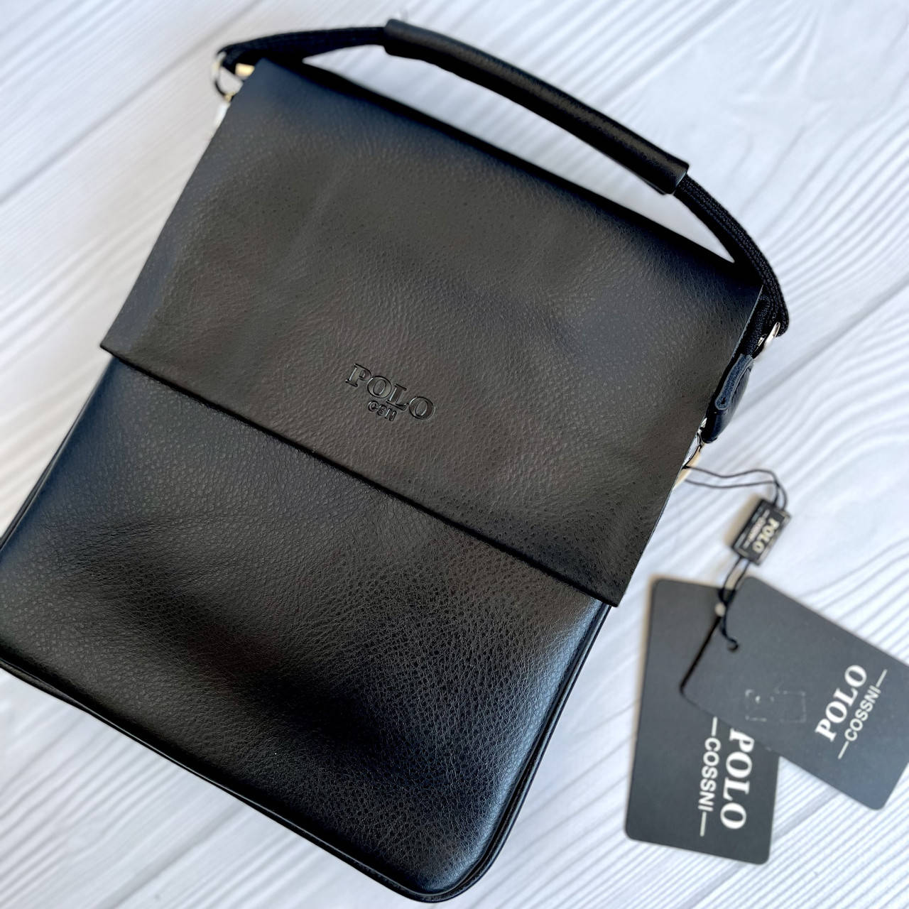 

Сумка мужская черная кожаная через плечо Polo,сумка-планшет мужская из натуральной кожи, барсетка мужская кожа, Черный