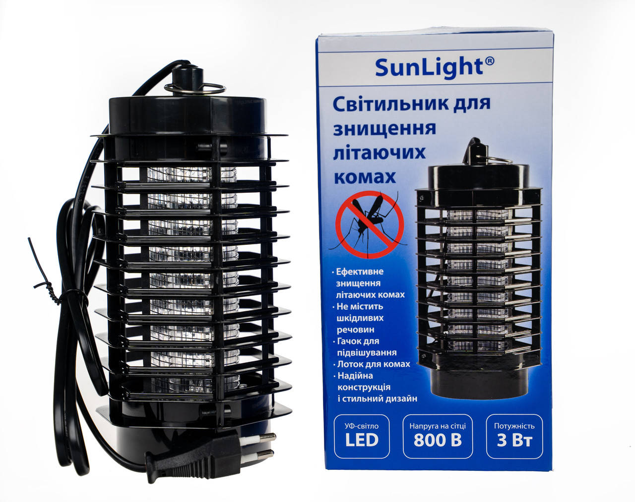 

Антимоскитный LED светильник 3W 220V