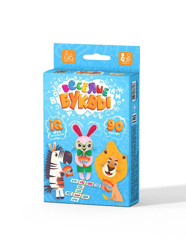 

​​​​​​​Настольная развивающая игра "Весёлые буквы" (Рус.) Danko Toys