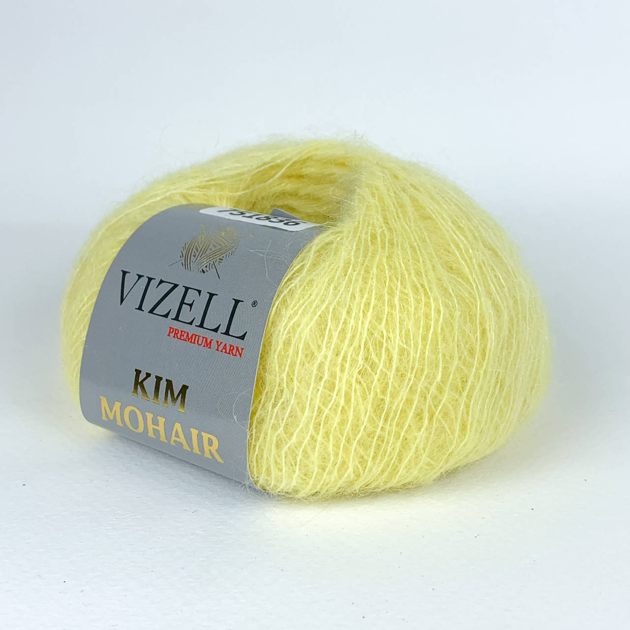 

Vizell Kim Moher (Визелл Ким Мохер) № 751836 лимонный (Пряжа мохер, нитки для вязания)