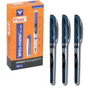 

Ручка шариковая чорная Writo-meter 10км Flair