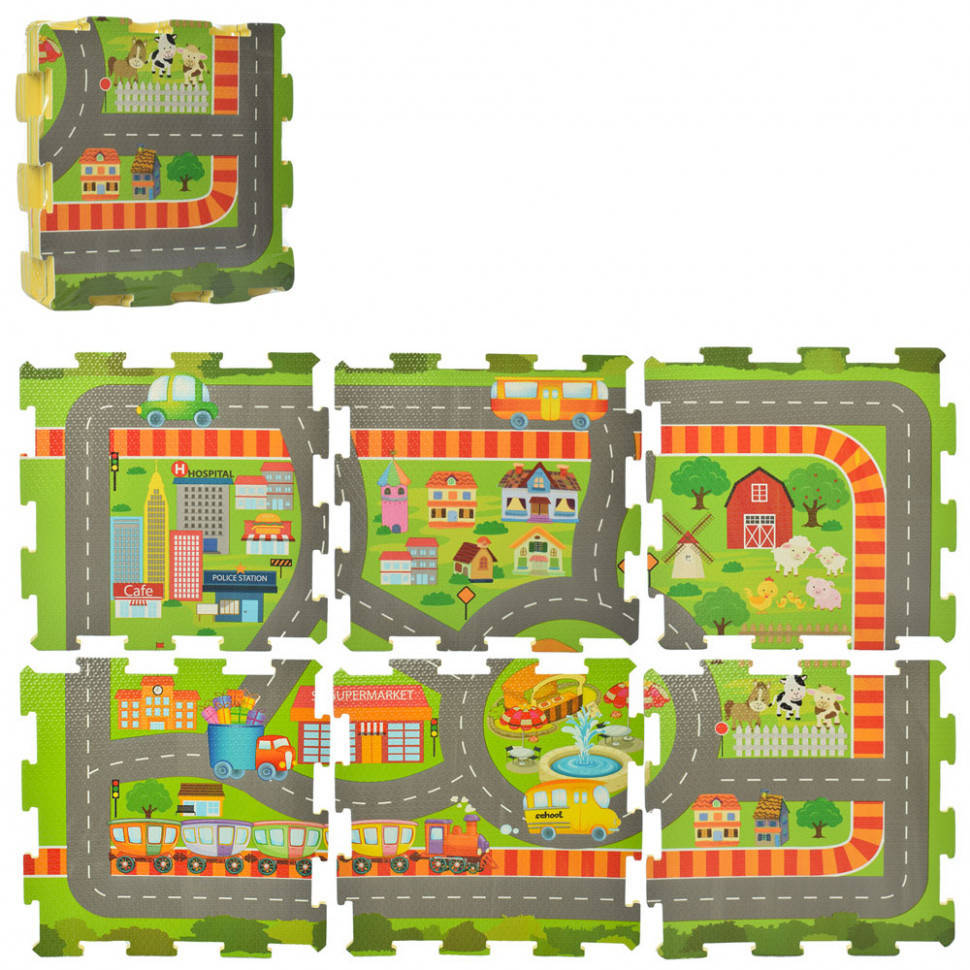 

Детский игровой коврик-мат M 5800 из 6 деталей