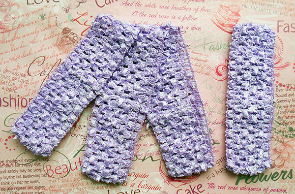 

Ажурна пов'язка бузкова, 4см.