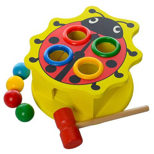 

Деревянная стучалка Tree toys (MD 0045), Божья коровка, Разные цвета
