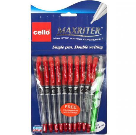 

Ручка масляная MAXRITER 727+1 Cello красная