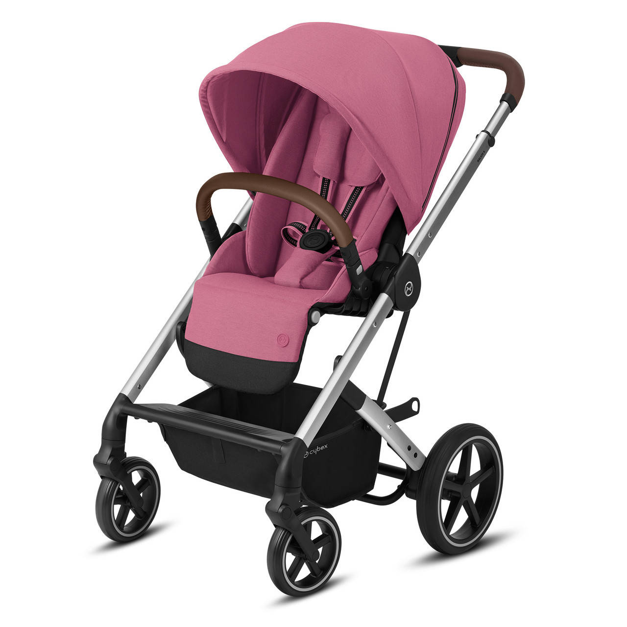 

Коляска Cybex Balios S Lux SLV Magnolia Pink purple (з бампером)