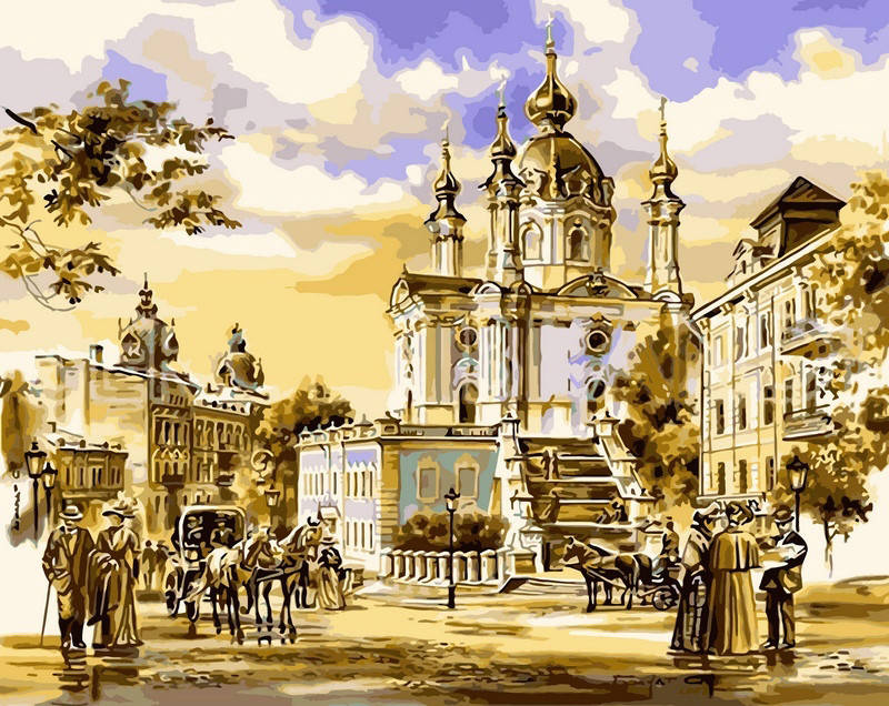 

Картина по номерам DIY Babylon Андреевская церковь худ Брандт, Сергей (VP051new) 40 х 50 см