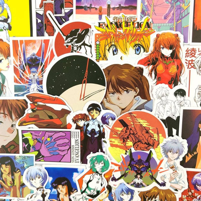 

Набор стикеров Аниме Evangelion Евангелион