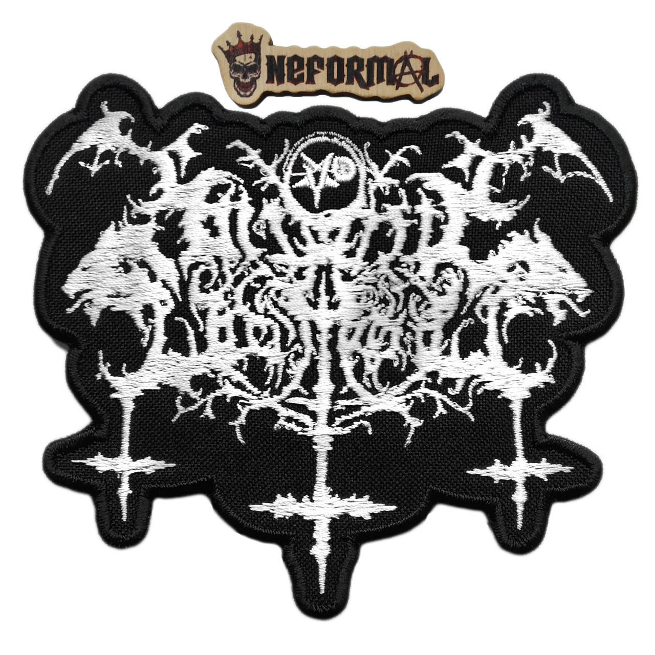 

Нашивка Satanic Warmaster 10х8,5 см., Черный
