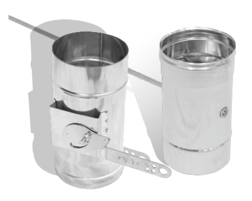 

Регулятор тяги нержавейка Версия Люкс D-150 мм толщина 0,8 мм