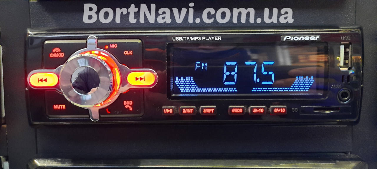 

Автомагнитола Pioneer 1109 Красная с USB, FM,BT. ISO
