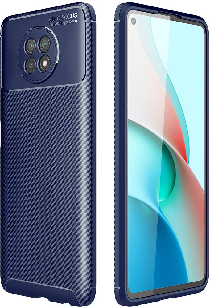 

Чехол накладка Autofocus Carbon Xiaomi Redmi Note 9T (Сяоми Ксиаоми Редми Ноут Ноте 9Т), Синий