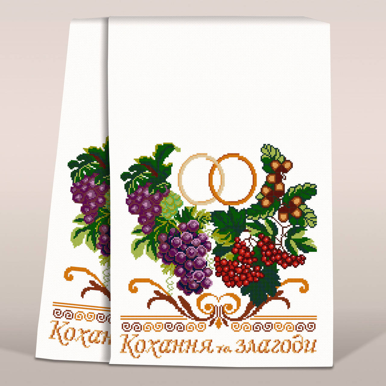 

Свадебный рушник "Дуб,калина". Заготовка для вышивки. СР1709-Р