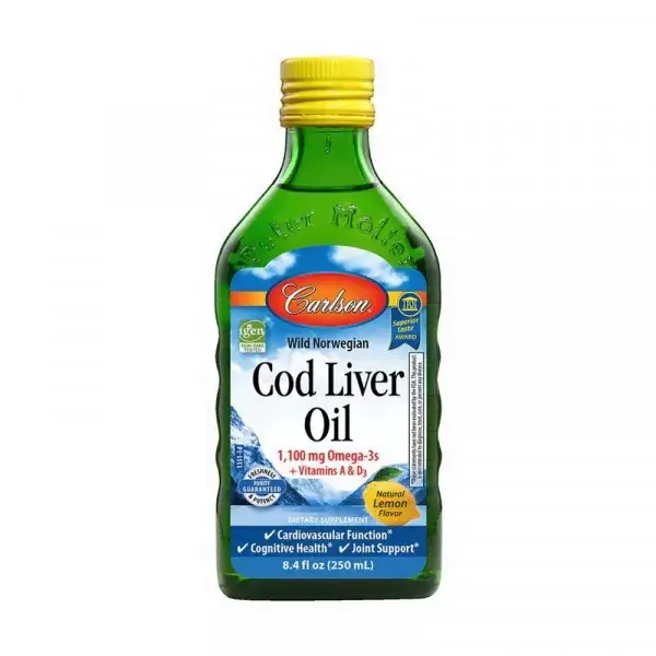 

Масло печени трески Carlson Labs Cod Liver Oil wild norwegian 250 ml
