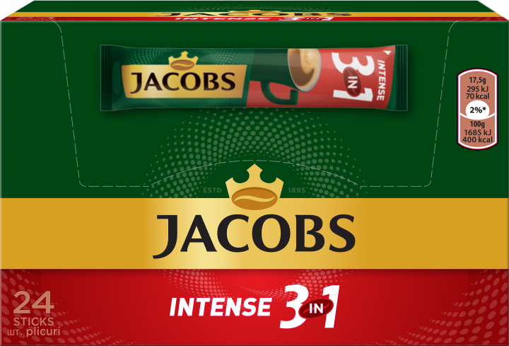 

Кофейный напиток Jacobs 3в1 Intense 17.5 г x 24 шт