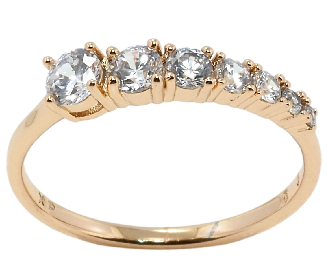 

Кольцо Xuping Позолота 18K "Дорожка фианитов" р.16.5,17,18,19,19.5