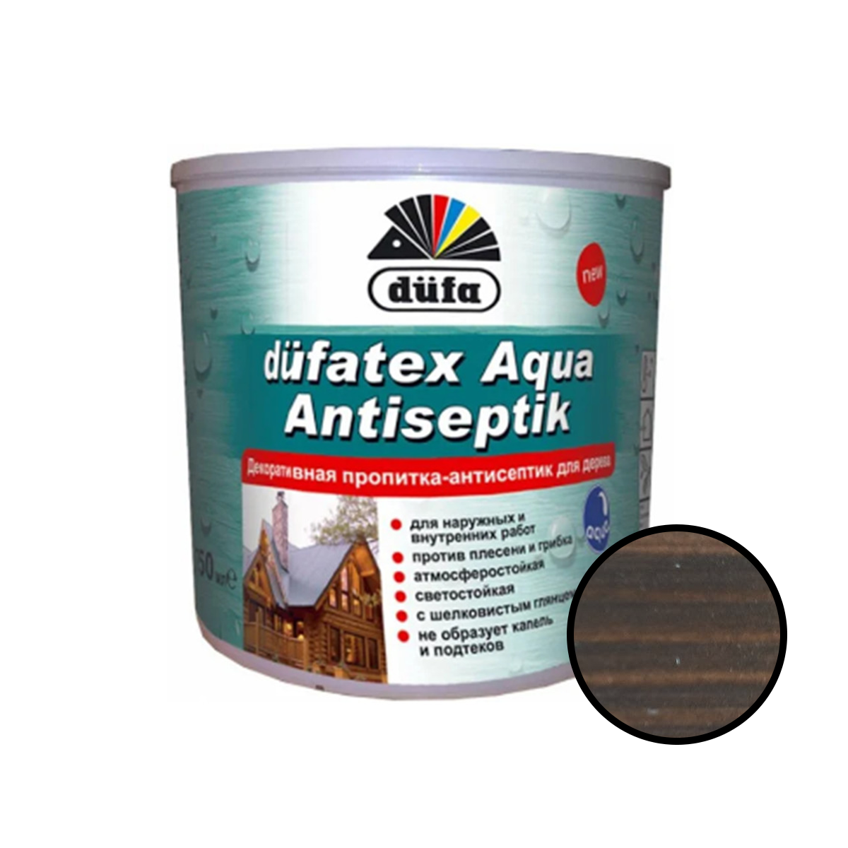 

Антисептик для дерева Dufa Dufatex Aqua Antiseptik орех 0.75л