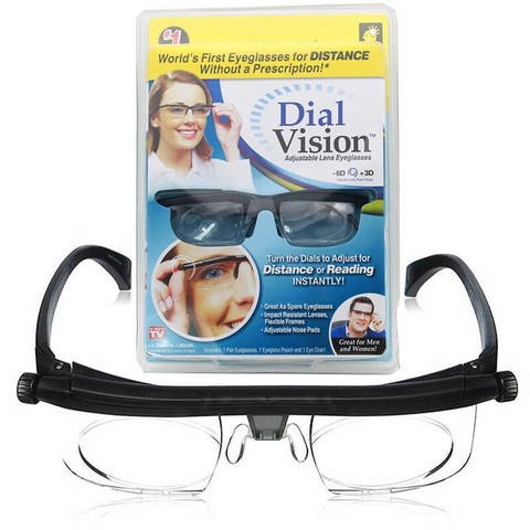 

Очки с регулировкой линз Dial Vision Adjustable Lens Eyeglasses от -6D до +3D, Черный