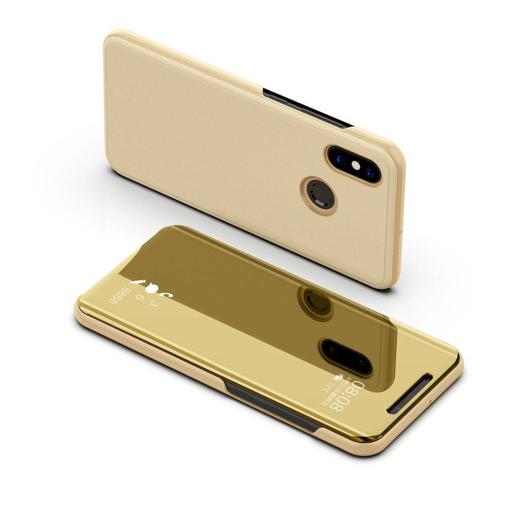 

Чехол Mirror для Xiaomi Mi A2 Lite / Redmi 6 Pro книжка зеркальный Clear View Gold, Золотистый