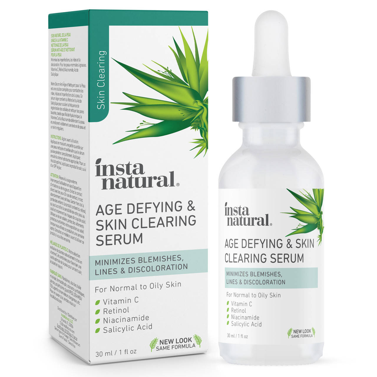 

Сыворотка антивозрастная и осветляющая кожу Instanatural Age Defying And Skin Clearing Serum 30 мл