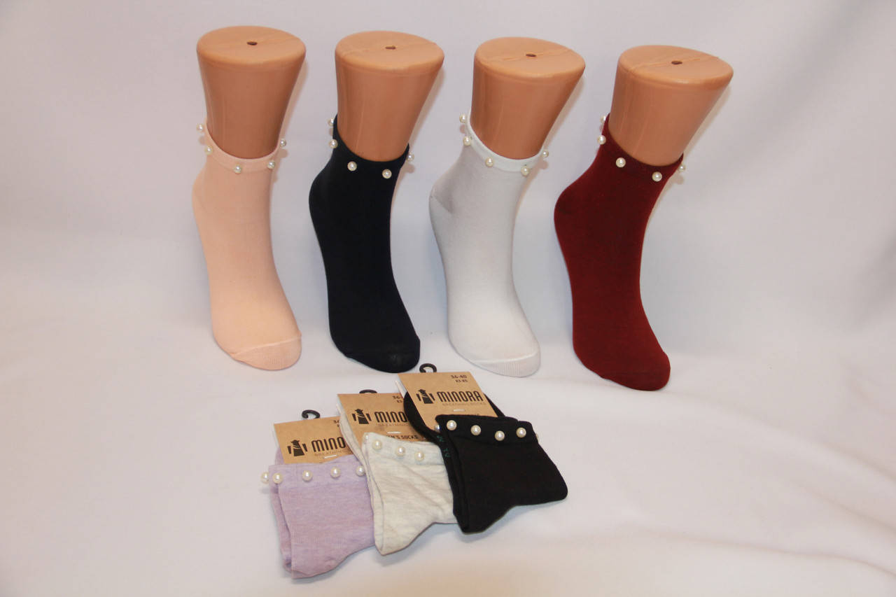 

Женские носки средние с хлопка с жемчугом ФУЗ код 0310 36-40 ассорти