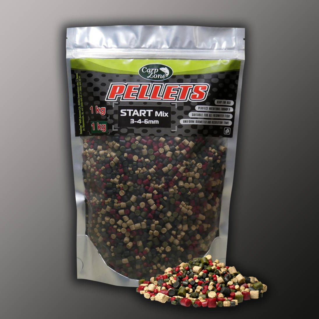 

Пеллетс прикормочный Pellets Start Mix (3-4-6mm) 1kg