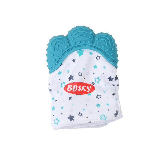 

Перчатка прорезыватель грызунок силиконовая Зелёная, Зелёный